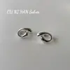 Ouni Aretes Geométricos en Forma de Arco y Pernos de Plata de Ley S925 Coreanos, Pendientes Ins Minimalistas Frescos de Nicho Coreano