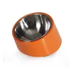 Hupu Tazón Inclinado para Perro Tazón para Gato Suministros para Mascotas Acero Inoxidable Doble Capa Tazón para Perro Tazón para Gato Tazón de Comida para Perro y Gato Tazón para Mascota Perro
