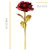 Rosa de Hojilla de Oro de 24K Tapa de Vidrio Fabricante Base Grande de Rosa Dorada Caja de Regalo Regalo del Día del Maestro Venta al por Mayor
