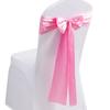 Cintas de satén, cintas de satén, cintas de seda, flores para el respaldo de las sillas de boda, fundas para sillas, lazos, cintas para sillas, decoración de sillas de comedor, boda
