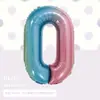 Globo de película de aluminio con número de letra de cuerpo delgado de 16 pulgadas, cumpleaños, fiesta infantil, diseño de escena, globo decorativo, venta al por mayor de fábrica