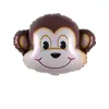 Novo Balão de Filme de Alumínio Animal da Selva Desenho Animado Ins Tigre Leão Decoração de Festa de Aniversário Layout de Cena Balão