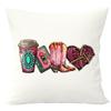 2023 Nuevo Transfronterizo Amazon Día de San Valentín Funda de Almohada Estampada de Café Sala de Estar Dormitorio Mesita de Noche Cojín Funda
