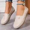 Nuevos Mocasines Casuales de Talla Grande de Comercio Exterior para Primavera y Otoño, Suela Plana, Moda Slip-on, Boca Baja, Mocasines con Lazo, Zapatos Planos para Mujer
