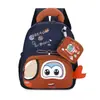 Mochila Dupla de Ombro Unissex para Crianças com Porta-Moedas de Avião de Desenho Animado Mochila Escolar Unissex para Bebês Mochila Nova para Crianças
