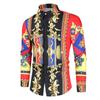 Nova Moda de Celebridade da Internet para Primavera e Verão Camisa de Flor Distinta Manga Longa Estilo Coreano Slim Fit Marca de Moda Europeia e Americana Camisa