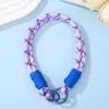 Correa de Teléfono de Doble Hebilla Color Block de Moda Llavero para Teléfono Lanyard Antiperdida Personalizado para Bricolaje