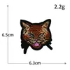 Parche de Tela con Cabeza de Animal Tigre Lobo Oso de Venta Caliente Etiqueta Decorativa de Tela para Exteriores Insignia para Ropa Bordado por Computadora Stock Listo Venta al por Mayor