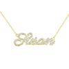 Colar Popular Personalizado Transfronteiriço Europeu e Americano de Aço Inoxidável Fosco com Nome em Inglês DIY Joias Femininas Corrente de Clavícula Cheia de Diamantes