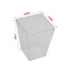 Suministro de fábrica 6 piezas vaso cuadrado de plástico vaso cuadrado de PS para mousse vaso de postre plástico duro transparente vaso para pudín