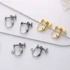 Accesorios para Pendientes Japoneses y Coreanos al por Mayor Clip para Oreja de Temperamento Convertidor Acero Inoxidable Ajustable Sin Agujeros en las Orejas Clip para Oreja de Tornillo