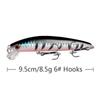 Isca Artificial Minnow Flutuante de 10 Cores, Isca Especializada para Robalo Listrado Branco e Peixe Mandarim Equipamento de Pesca com Vara