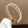 Tiara de cabelo de borda fina, super elegante, estilo doce de dama coreana, popular online, pérola, prática para sair, tiara fina, headbands, grampo de cabelo feminino, acessório de cabelo