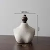 Suporte de Exibição de Colar de Pescoço de Retrato de Madeira Modelo de Pingente de Joia Suporte de Joia Barraca de Transmissão ao Vivo de Joias Exibição de Vitrine