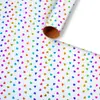 Dropshipping Transfronterizo Papel de Regalo de Papel Recubierto 80g Papel de Regalo de Cumpleaños Colorido con Puntos Estampado en Caliente de Alta Gama Simple