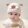 Touca Fetal Quente Espessa para Bebê, Chapéu Fofo para Recém-nascido, Malha de Lã Outono e Inverno, Porta Protetora para Bebê Masculino e Feminino
