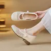 Zapatos de Mujer para Aumentar la Altura de Tacón Bajo 2026 Nuevo Estilo Suave Sandalias Transpirables con Diseño Hueco Cómodos Zapatos Mary Jane