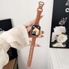 Adequado para Apple Watch 8 9 10 11, Pulseira de Silicone com Estampa de Leopardo, Pulseira Gravada para iWatch Ultra