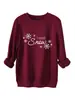 Amazon eBay tienda independiente moda casual mujer i huele a nieve copo de nieve sudadera cálida gruesa para exportación