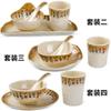Conjunto de quatro peças para restaurante de hot pot comercial de hotel Restaurante Prato de tigela de restaurante Prato de plástico Conjunto de tigelas Louça de melamina