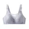 Sutiã feminino de novo estilo, plus size, fino, sem aro, com bojo push-up, sustentação lateral, anti-exposição, cobertura total, com um lindo design nas costas