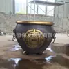 Fabricante Produz Ornamentos Cilindros de Cobre Puro Calibre 1,3m Cilindro de Lótus de Água de Cobre Decoração Artesanal para Pátio de Casa
