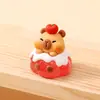 Capivara de Resina Gelatinosa Criativa Verão Fofa Miniaturas Transmissão Ao Vivo Caixa Surpresa Acessórios Combinando Decoração de Carro