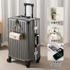 Equipaje Maleta Trolley Rueda Universal Gran Capacidad Marco de Aluminio Estudiantes Masculinos y Femeninos 26 Caja de Contraseña Estuche de Cuero Duradero