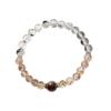Pulseira Super Sete Voltas Ouro Negro Natural com Diamante Ling Brilhante Principal Espinha Dorsal de Três Rodas Feminina Pulseira de Joias da Moda Combinável
