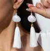 Joias de Estilo Europeu e Americano, Brincos Longos com Franjas e Flores da Moda e Exagerados, Brincos Elegantes e de Alto Padrão, Atacado para Exportação