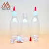 Garrafa PET de 400ml com Ombro Inclinado para Ketchup, Várias Tampas Podem Ser Combinadas Livremente, Adequada para Cozinha Doméstica e Embalagem Comercial