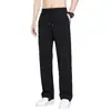 Pantalones Elásticos a Medida con Caída para Hombre, Corte Recto Holgado, Estilo Delgado de Verano, Pantalones Deportivos de Pierna Ancha, Ropa Casual de Seda Hielo