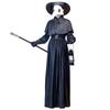 Disfraz de Halloween Cos Médico de la Peste Segador Oscuro Máscara Pico de Cuervo Bastón Disfraz para Actuación Escénica Disfraz