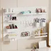 Estante de Almacenamiento para Pared sin Taladro para Labiales, Cosméticos y Cuidado de la Piel; Organizador de Maquillaje y Estante de Almacenamiento Multifuncional