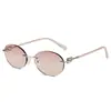 Ps33293 Gafas de Sol sin Marco para Hombres y Mujeres, Gafas de Sol de Metal, Gafas de Viaje de Moda, Gafas de Sol de Alta Gama