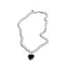 Collar con borlas de perlas y mariposas de amor de temperamento coreano, cadena de clavícula de alto sentido de moda de nicho, collar de Joker al por mayor