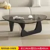 Mesa de centro de cristal, mesa de centro creativa y moderna para sala de estar, adecuada para apartamentos pequeños, mesa pequeña minimalista moderna de lujo ligero