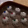 Pendientes de Ala de Golondrina Personalizados Transfronterizos Completamente Incrustados de Diamantes, Pendientes Brillantes de Explosión Estelar, Pendientes de Moda Coreana Europea y Americana Más Vendidos