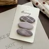 Pinzas para el cabello ovaladas de cuadros y lunares versátiles, set retro de otoño, accesorios para el cabello que no dañan el cabello, pinza para flequillo de lado