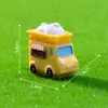 Carrito de Juguete de Comida de Palomitas de Maíz y Helado Accesorios de Decoración DIY para Casa de Muñecas Adornos de Micro Paisaje para Escritorio Decoración del Hogar