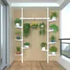 Soporte Personalizado de Macetas de Piso a Techo, Estante de Exhibición de Plantas de Interior de Múltiples Niveles para Sala de Estar, Soporte de Exhibición para Suculentas