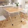 Mesa plegable mesa cuadrada simple portátil mesa de puesto exterior mesa de comedor mesa de comedor simple hogar rectangular comedor pequeño