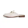 Zapatillas de Media Punta Cerradas Weiwei Girl 125-3 para Mujer, Mules de Verano para Exteriores, Sandalias Planas, Zapatos Perezosos de Celebridad de Internet