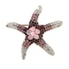Moda Estilo Coreano y Ecológica Aleación Romántica Broche de Estrella de Mar Completamente Diamantado Hebilla de Pecho Versátil Accesorios para el Pecho para Mujeres