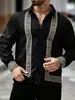 2025 Nueva Moda Casual Versátil de Alta Calidad Fresca y Atractiva Camisas de Manga Larga con Estampado 3D para Hombre de Exportación Europea y Americana