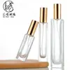 Botellas de Perfume Portátiles con Tapa de Rosca de 18 mm en Stock para Venta al por Mayor, Botellas Rectangulares, Botellas Dispensadoras de Productos Químicos, Botellas con Atomizador, Botellas Cosméticas de Fondo Grueso