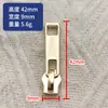 En stock al por mayor cabeza de cremallera de aleación de zinc cabeza de cremallera metálica de doble sección cabeza de cremallera para ropa y equipaje cabeza de cremallera de nailon
