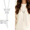 Cadena para Suéter de Collar Largo Geométrico, Accesorio de Lujo de Alta Gama, Versátil y de Moda, Colgante de Perla para Otoño e Invierno