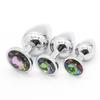 Conjunto Prata Redondo Pequeno Médio Grande Metal Vestíbulo Plug Anal Masculino e Feminino Masturbação Expansor Anal Produtos Sexuais para Adultos Sex