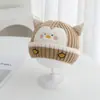 Otoño Invierno Dibujos Animados Monstruo Pequeño Parche Suéter para Niños Gorro Orejas Puntiagudas Gorro de Color Contrastante Unisex Lindo Frío